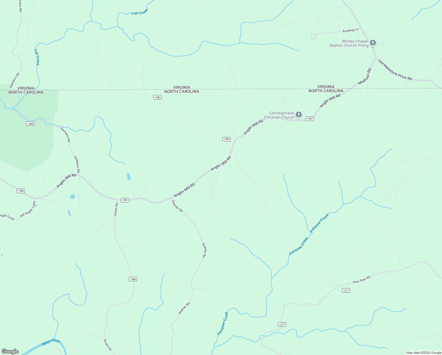 map of restaurants, bars, coffee shops, grocery stores, and more near 978 Anglin Mill Road in Stoneville