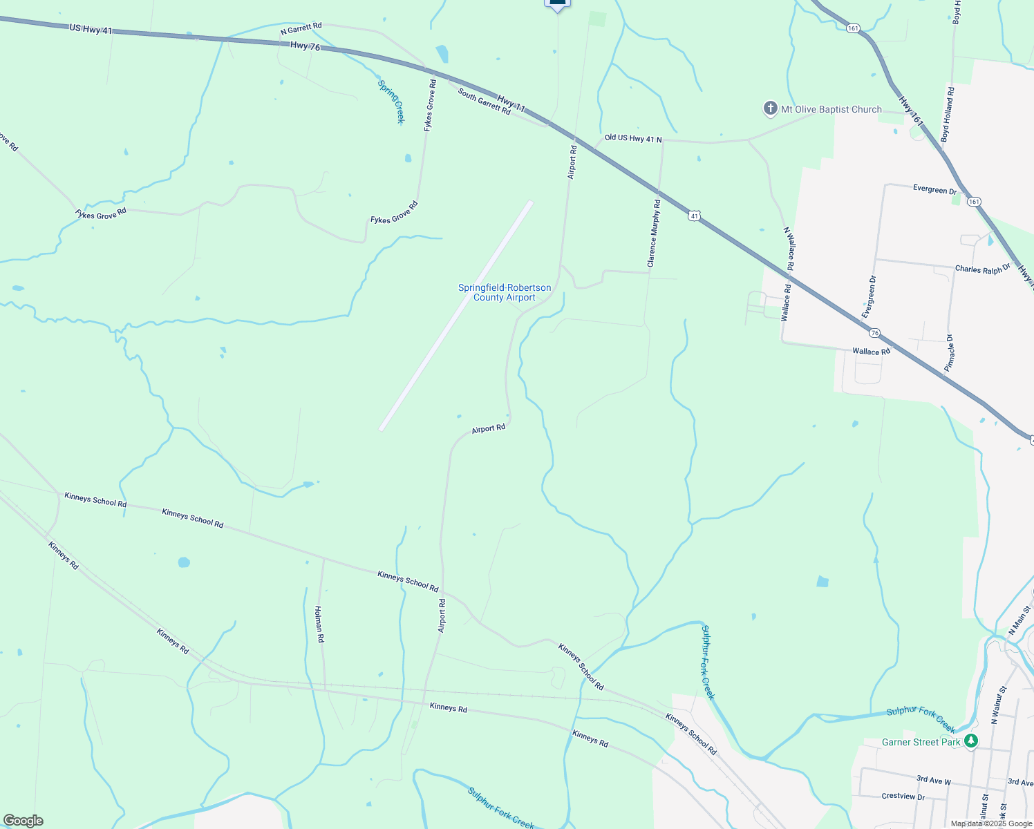map of restaurants, bars, coffee shops, grocery stores, and more near 4347 Airport Road in Springfield