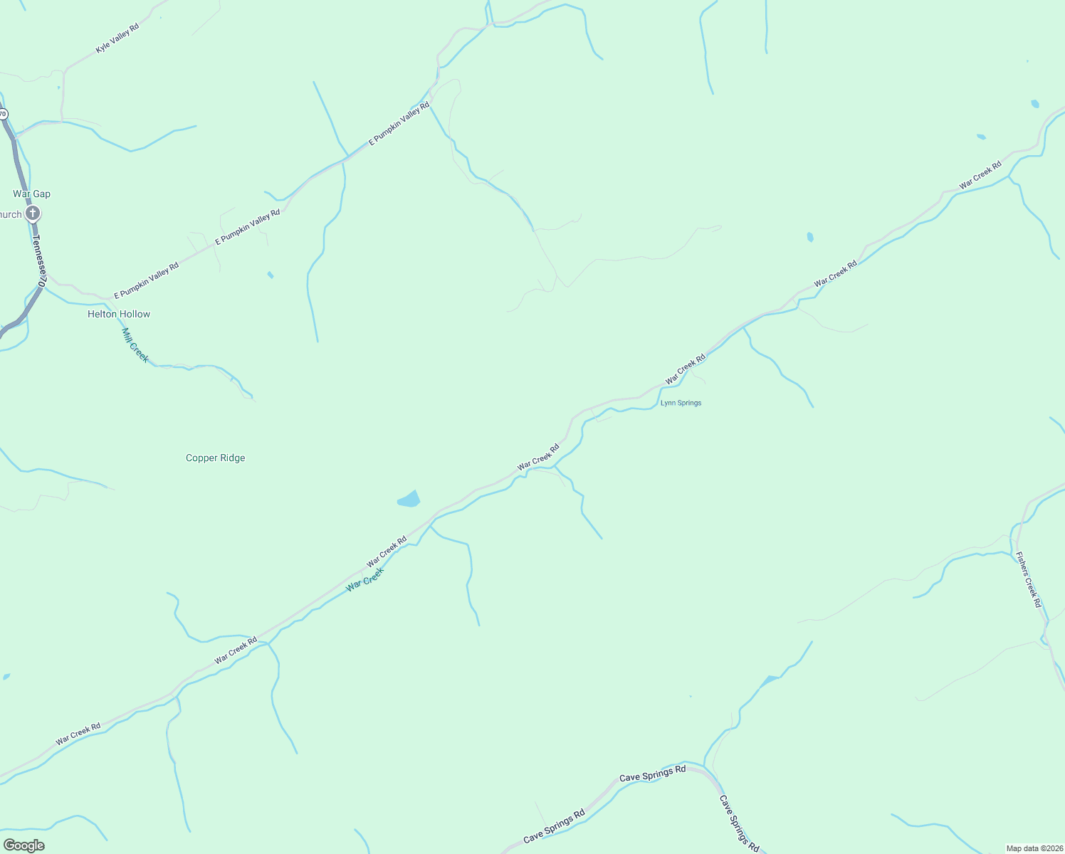 map of restaurants, bars, coffee shops, grocery stores, and more near 617 War Creek Road in Eidson
