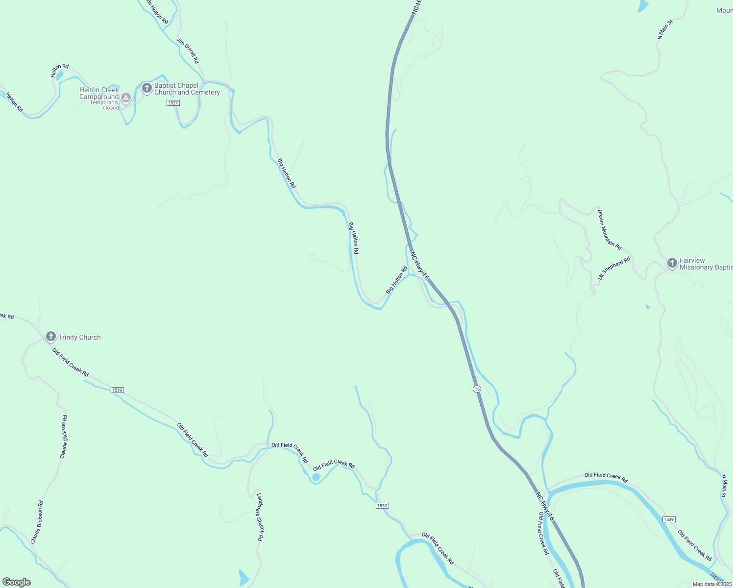 map of restaurants, bars, coffee shops, grocery stores, and more near 960 Big Helton Road in Grassy Creek
