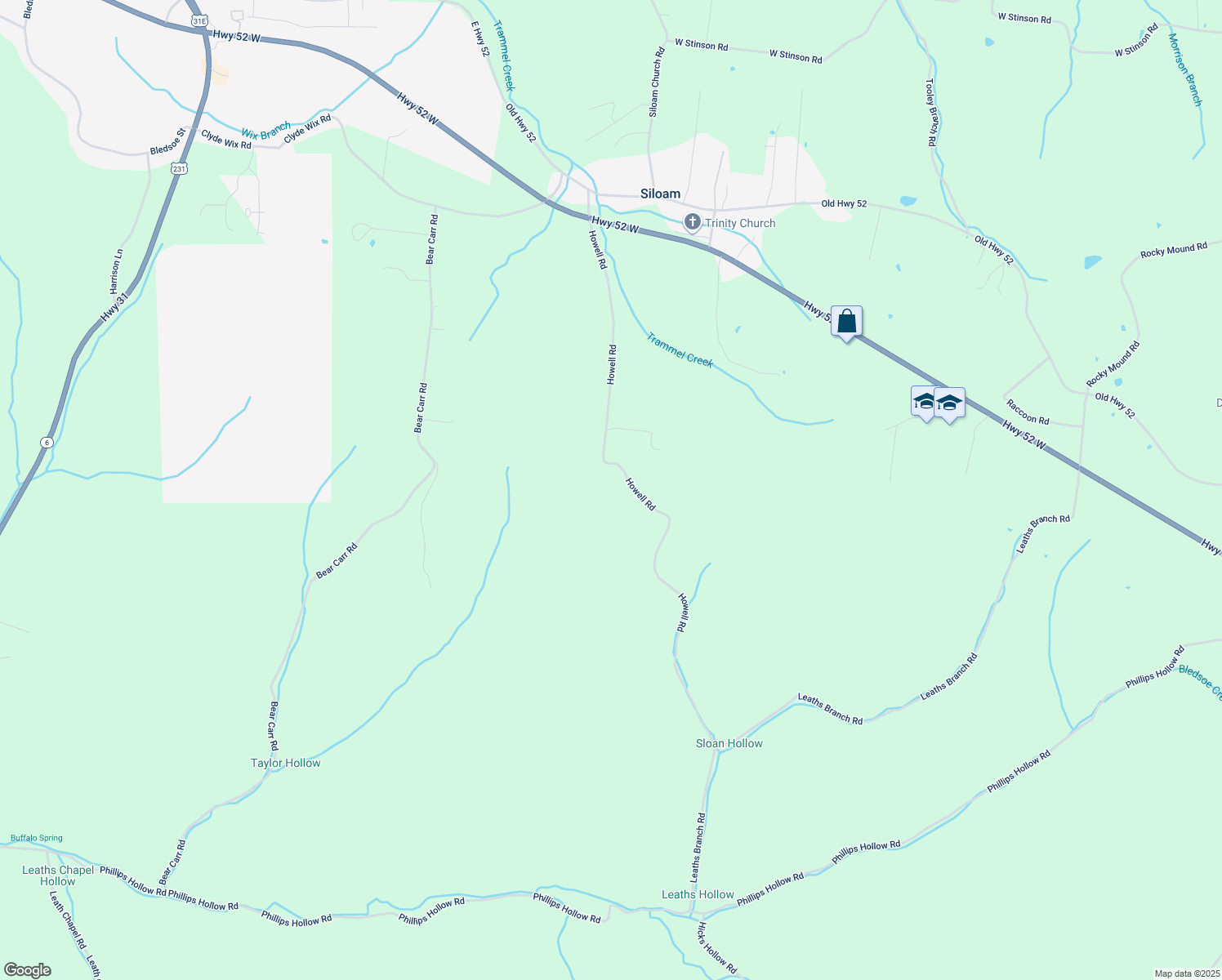 map of restaurants, bars, coffee shops, grocery stores, and more near 888 Howell Road in Westmoreland