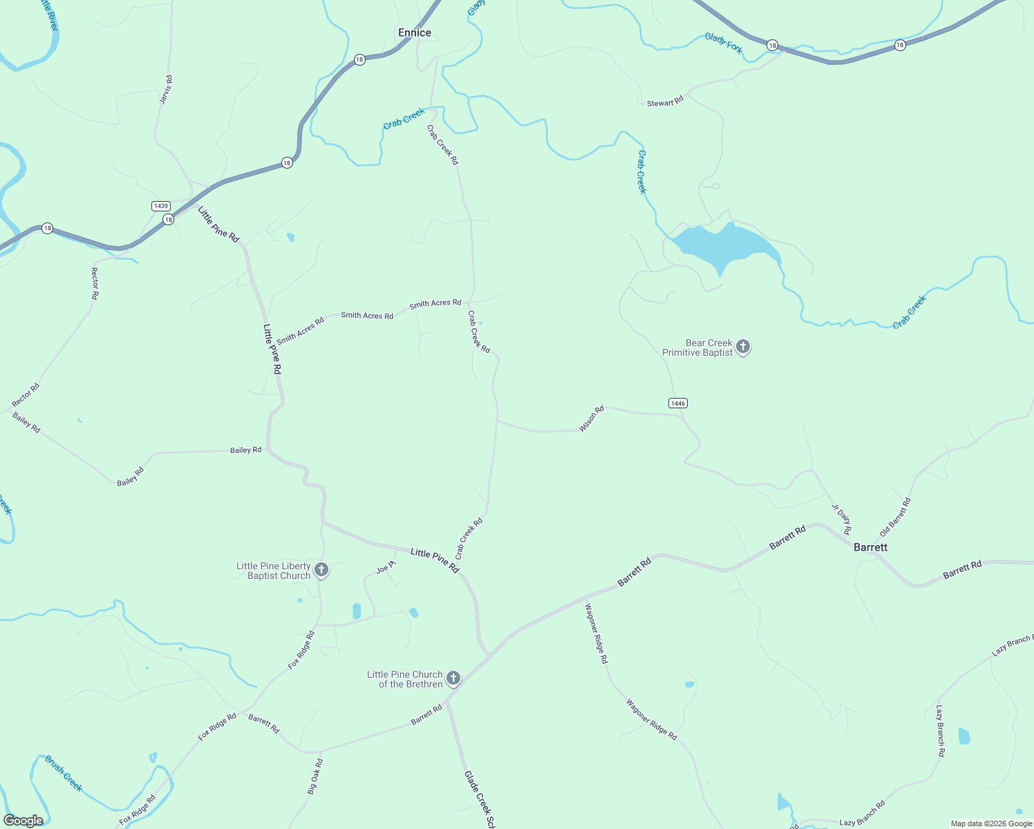 map of restaurants, bars, coffee shops, grocery stores, and more near 191 Wilson Road in Ennice