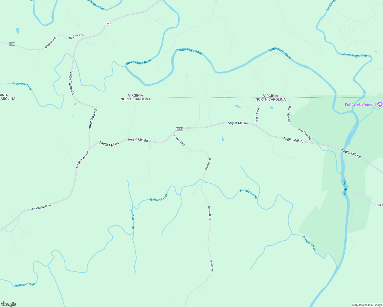 map of restaurants, bars, coffee shops, grocery stores, and more near 217 Bennett Road in Stoneville
