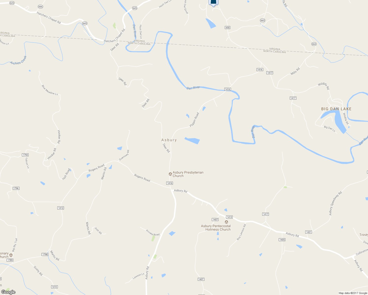 map of restaurants, bars, coffee shops, grocery stores, and more near 1204 Flippin Road in Mount Airy