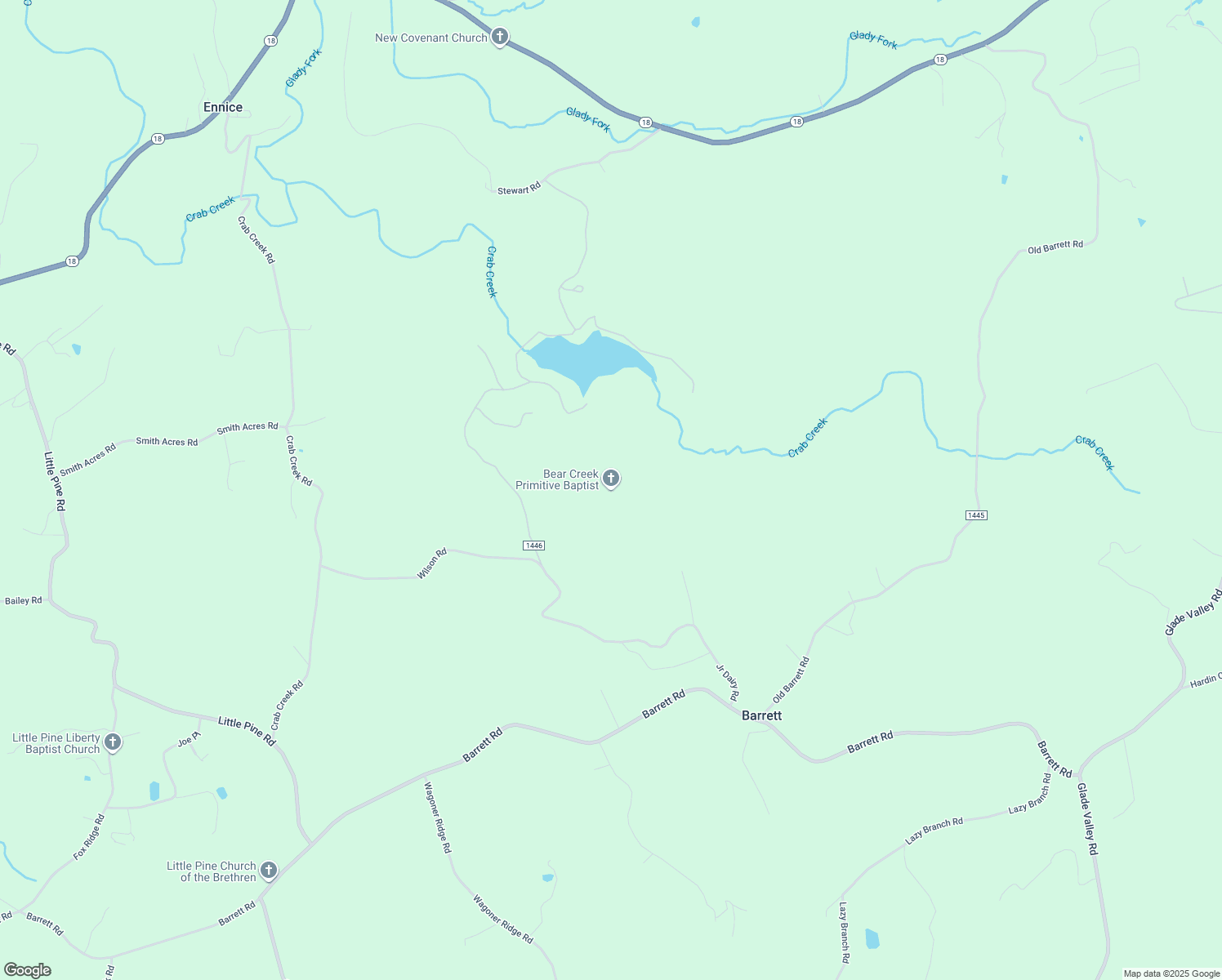 map of restaurants, bars, coffee shops, grocery stores, and more near in Ennice