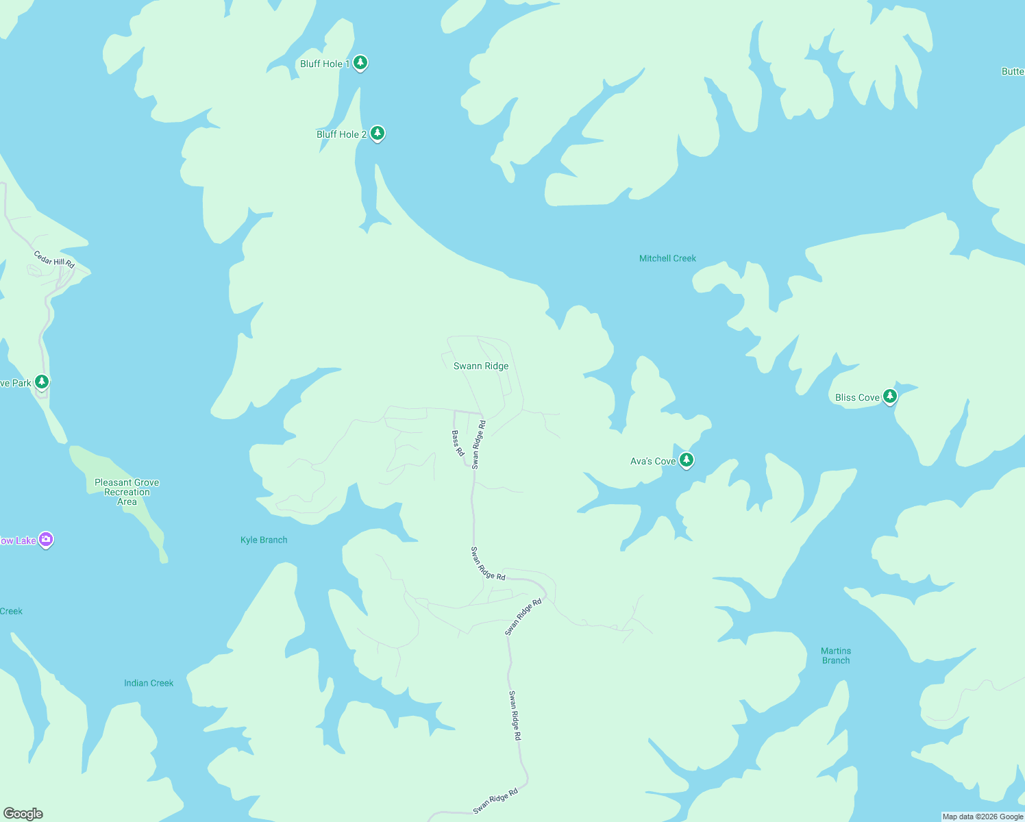 map of restaurants, bars, coffee shops, grocery stores, and more near 61 Brim Lane in Hilham