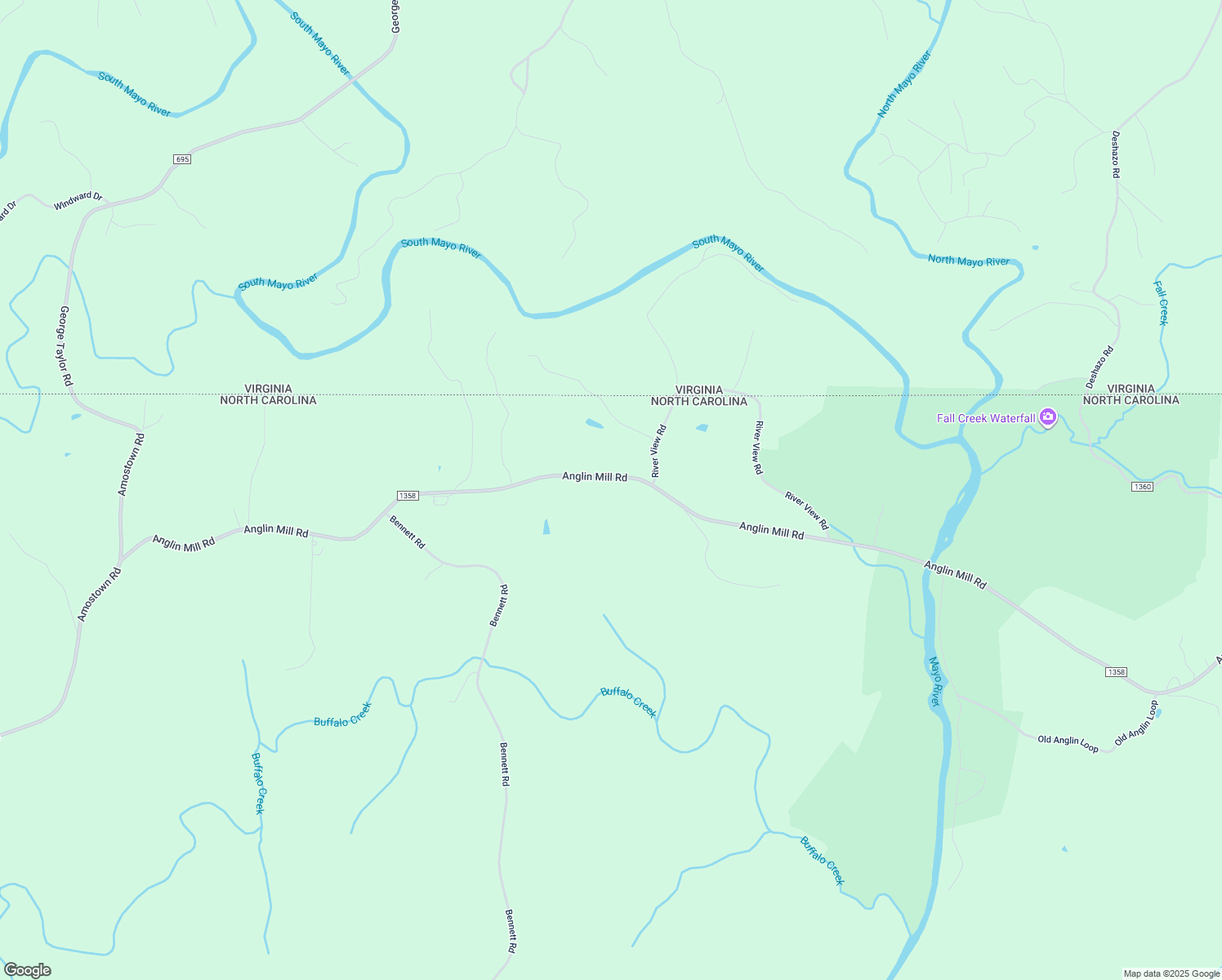 map of restaurants, bars, coffee shops, grocery stores, and more near 2790 Anglin Mill Road in Stoneville
