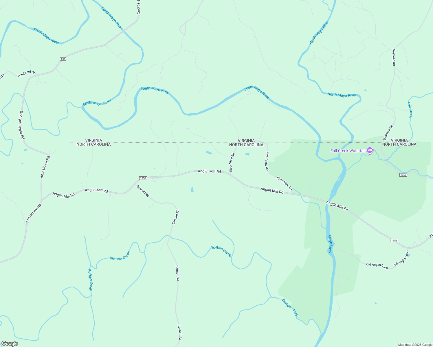 map of restaurants, bars, coffee shops, grocery stores, and more near 2790 Anglin Mill Road in Stoneville