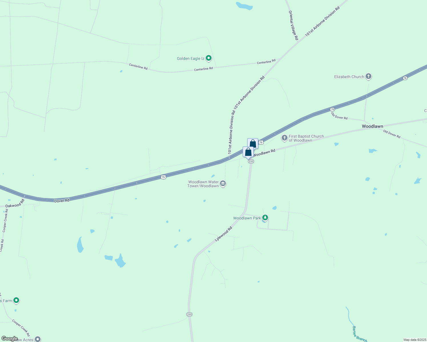 map of restaurants, bars, coffee shops, grocery stores, and more near 3032 Dover Rd in Woodlawn