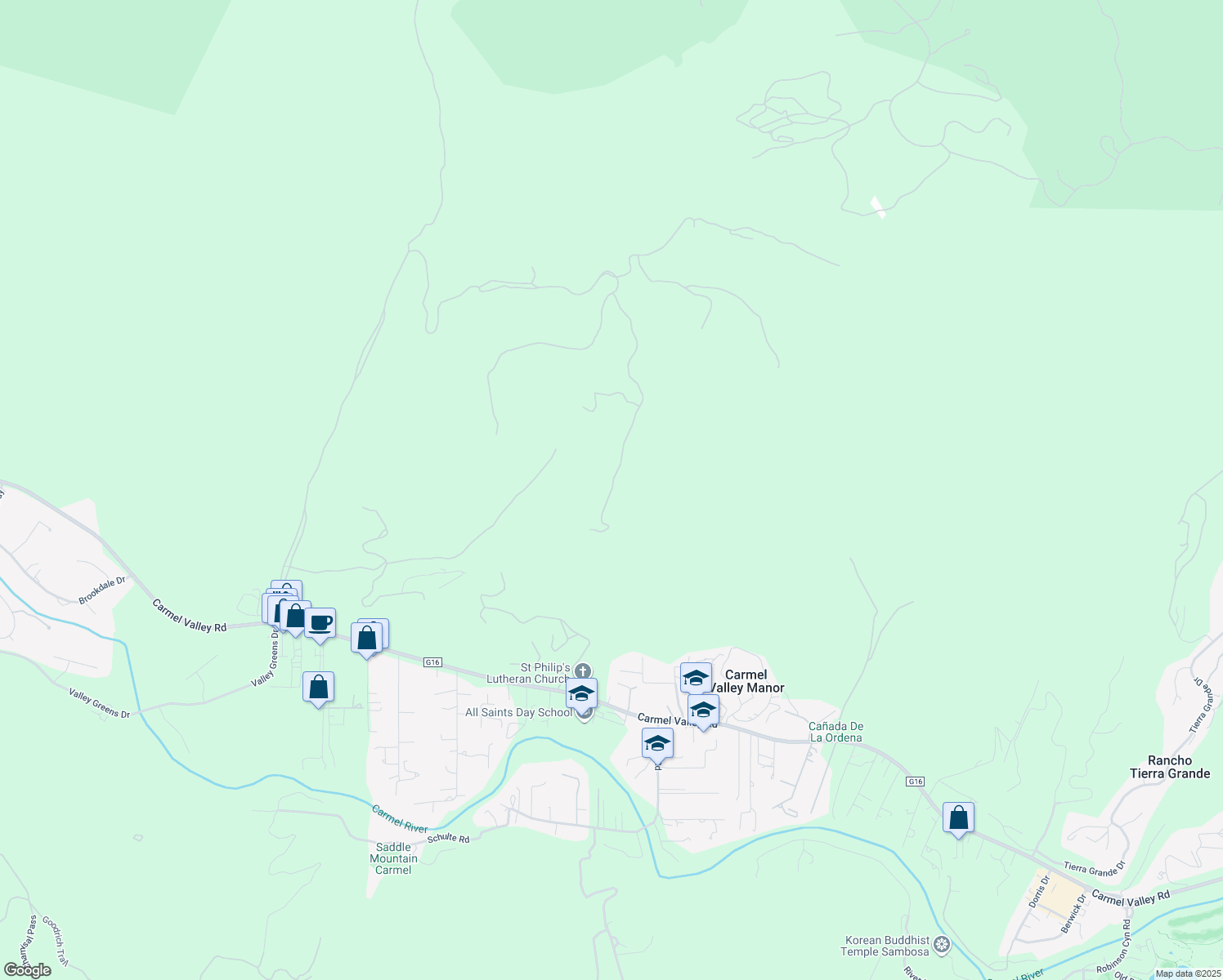 map of restaurants, bars, coffee shops, grocery stores, and more near in Carmel-by-the-Sea