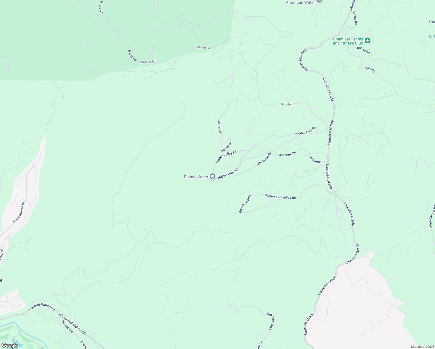 map of restaurants, bars, coffee shops, grocery stores, and more near 11523 Hidden Hills Road in Carmel Valley
