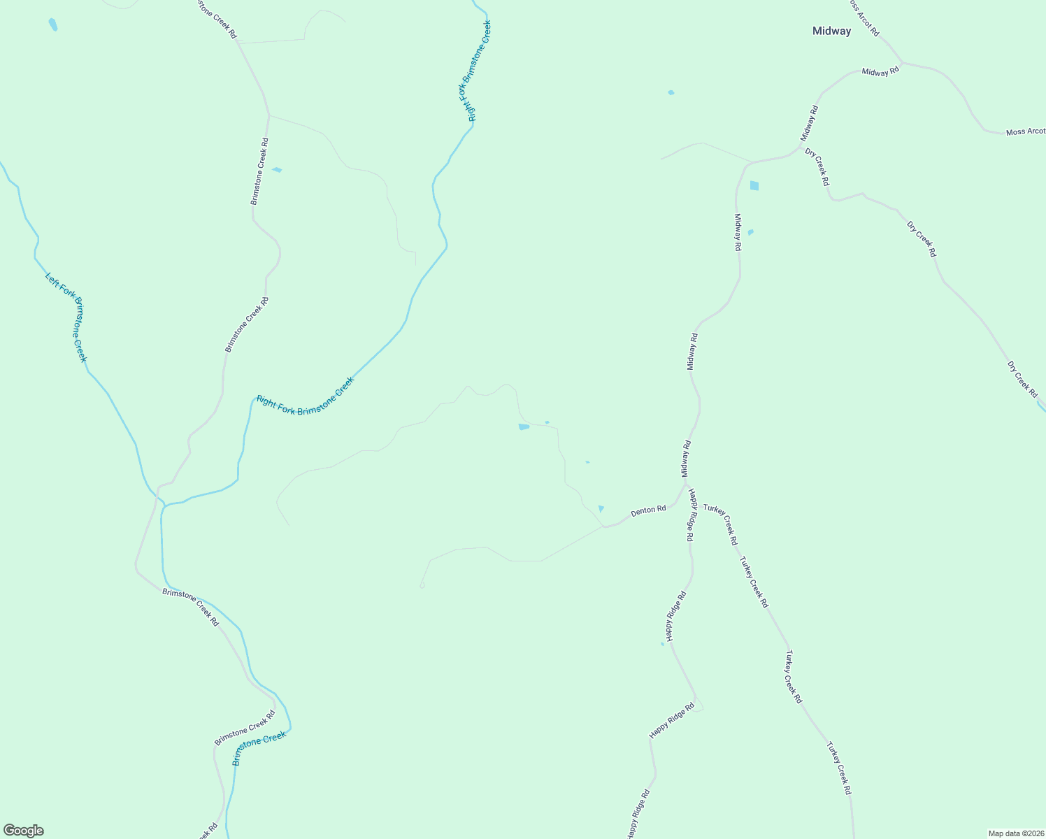 map of restaurants, bars, coffee shops, grocery stores, and more near Denton Road in Clay County