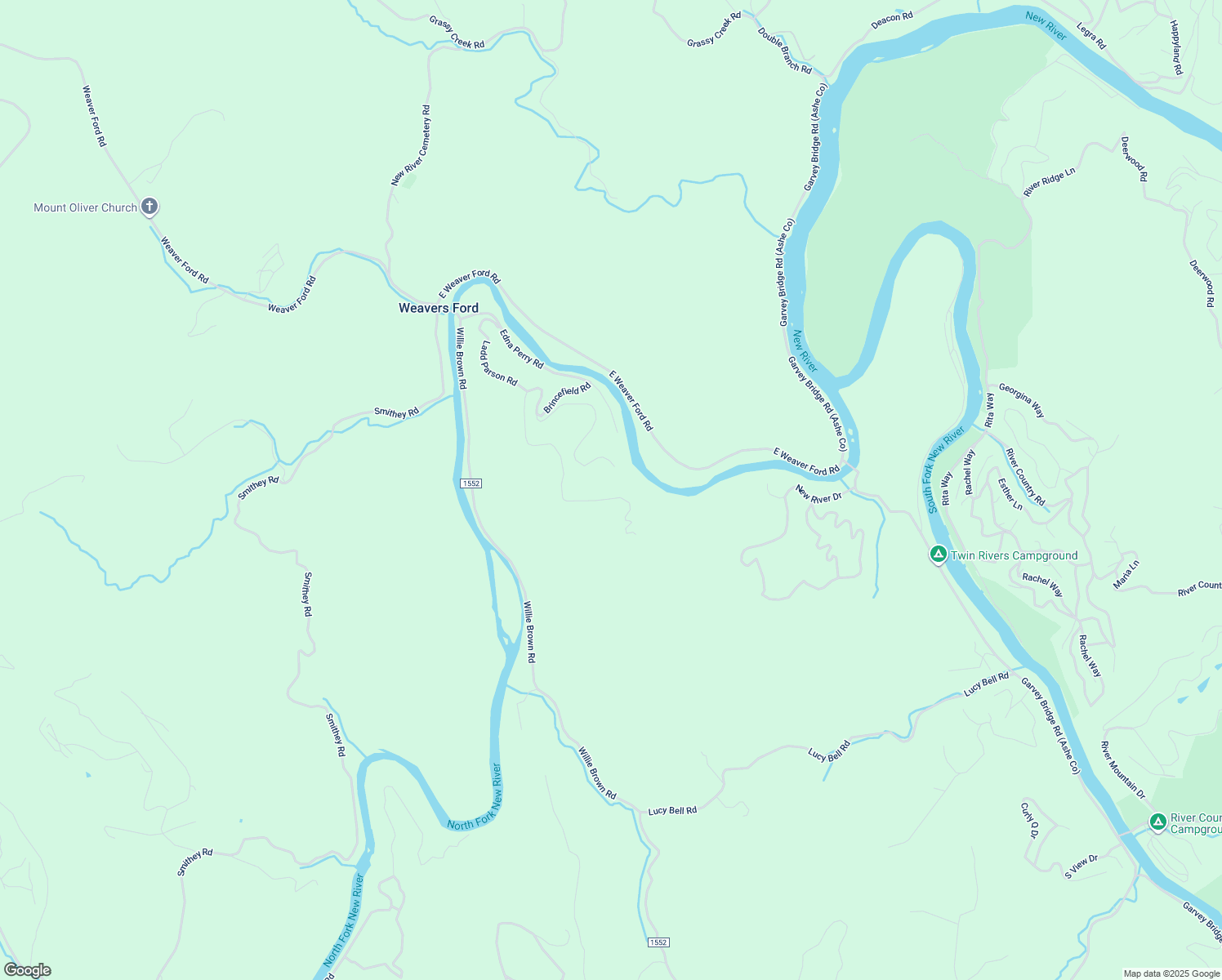 map of restaurants, bars, coffee shops, grocery stores, and more near Gervasi Road in Ashe County