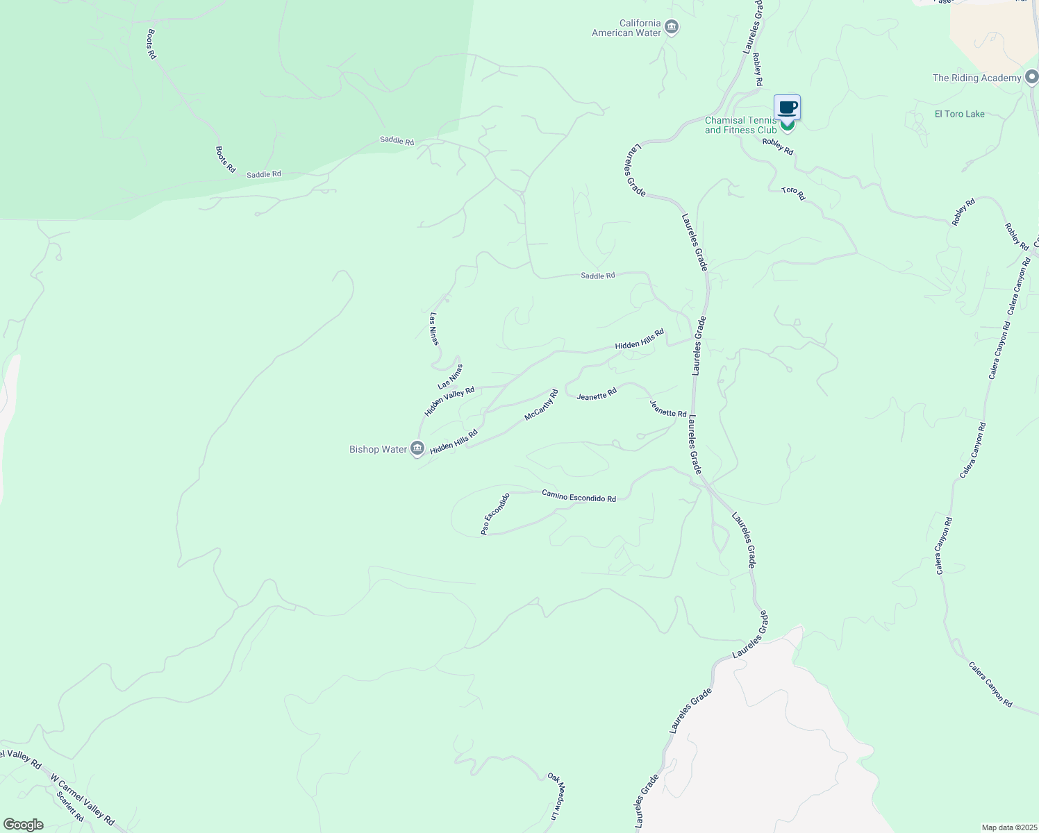 map of restaurants, bars, coffee shops, grocery stores, and more near 11605 McCarthy Road in Carmel Valley