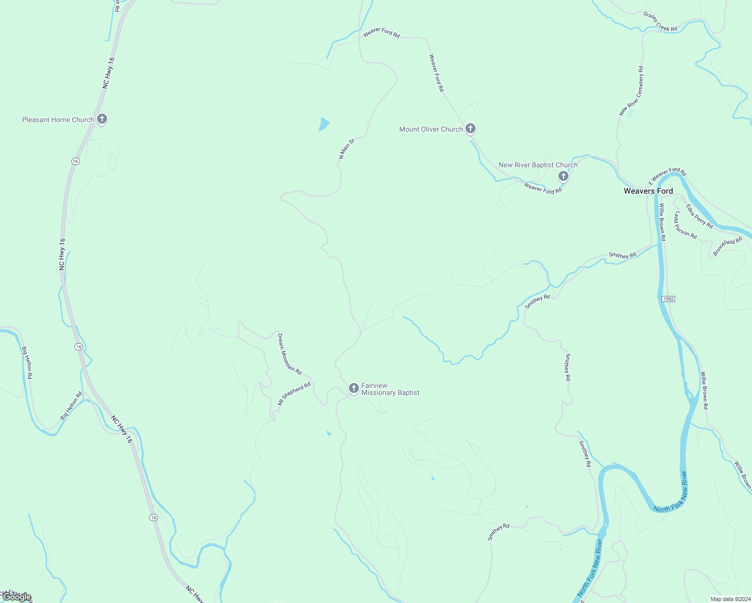 map of restaurants, bars, coffee shops, grocery stores, and more near 121 Fraser Creek Road in Grassy Creek