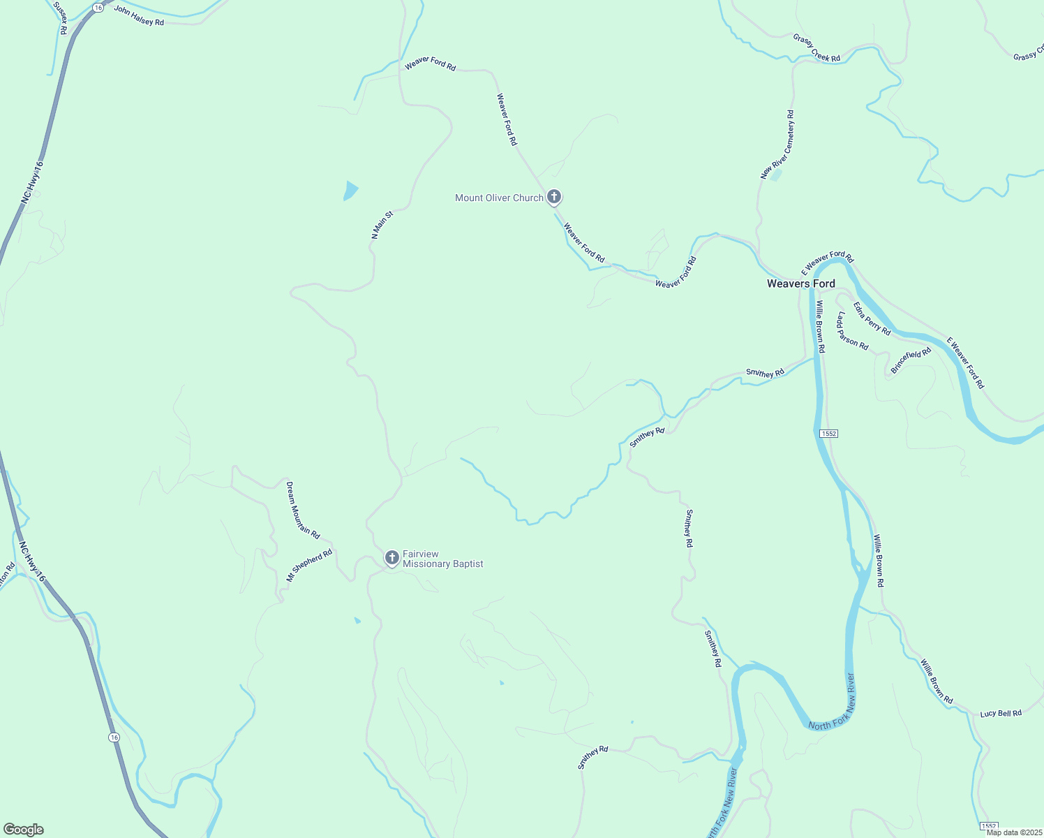 map of restaurants, bars, coffee shops, grocery stores, and more near George West Road in Grassy Creek