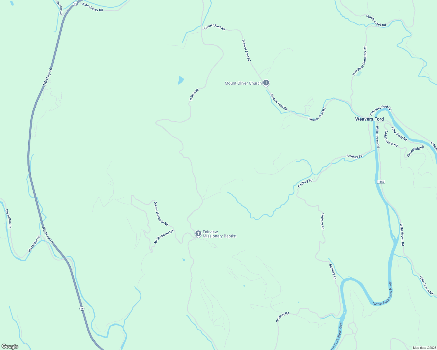map of restaurants, bars, coffee shops, grocery stores, and more near 121 Fraser Creek Road in Grassy Creek