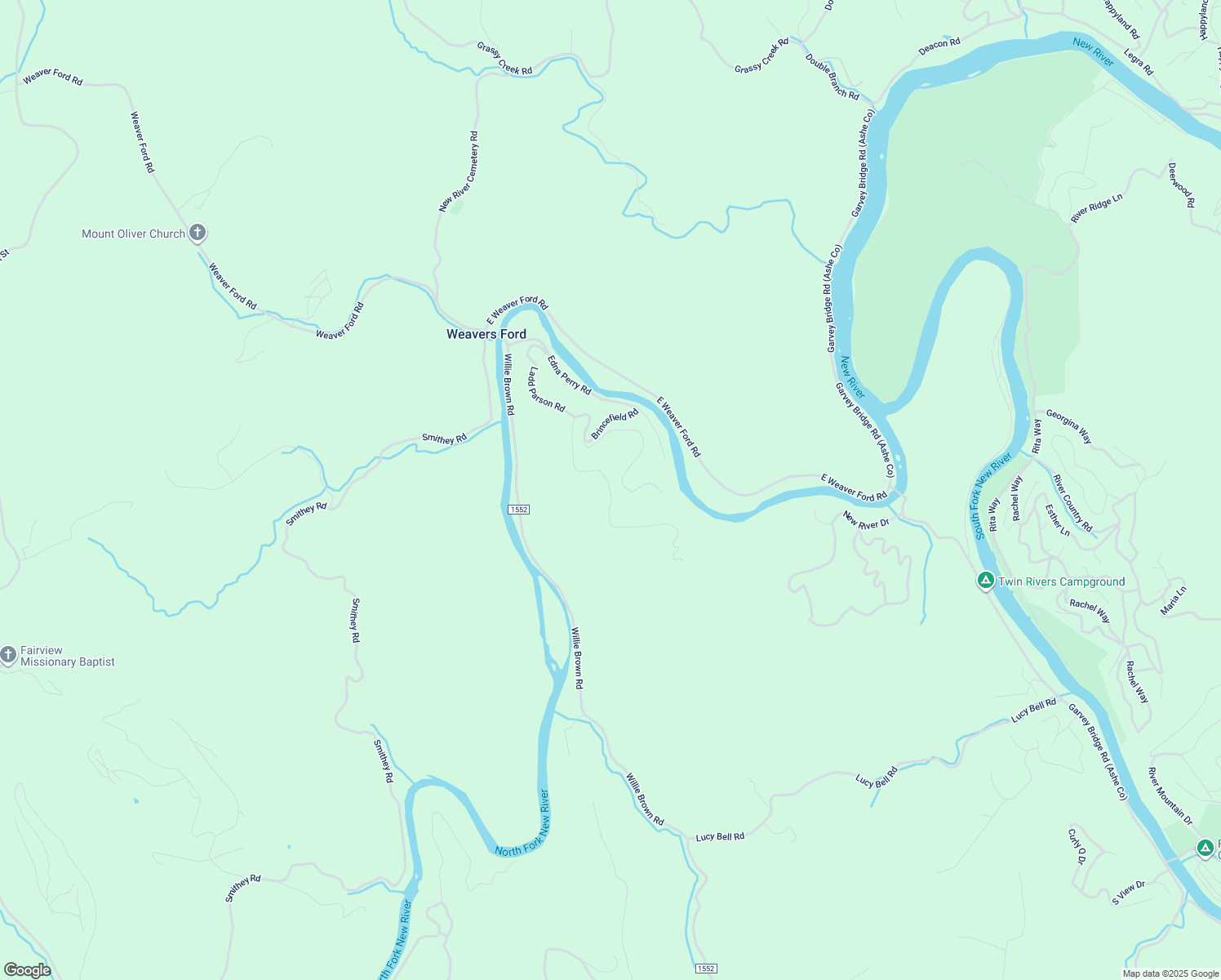 map of restaurants, bars, coffee shops, grocery stores, and more near Gervasi Road in Ashe County