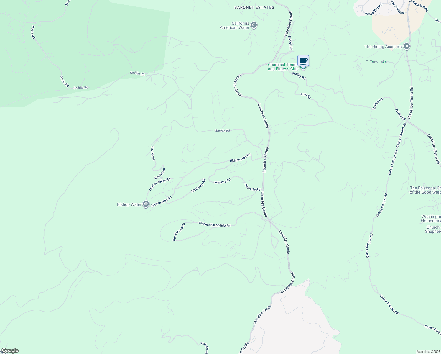 map of restaurants, bars, coffee shops, grocery stores, and more near 26255 Jeanette Road in Carmel Valley