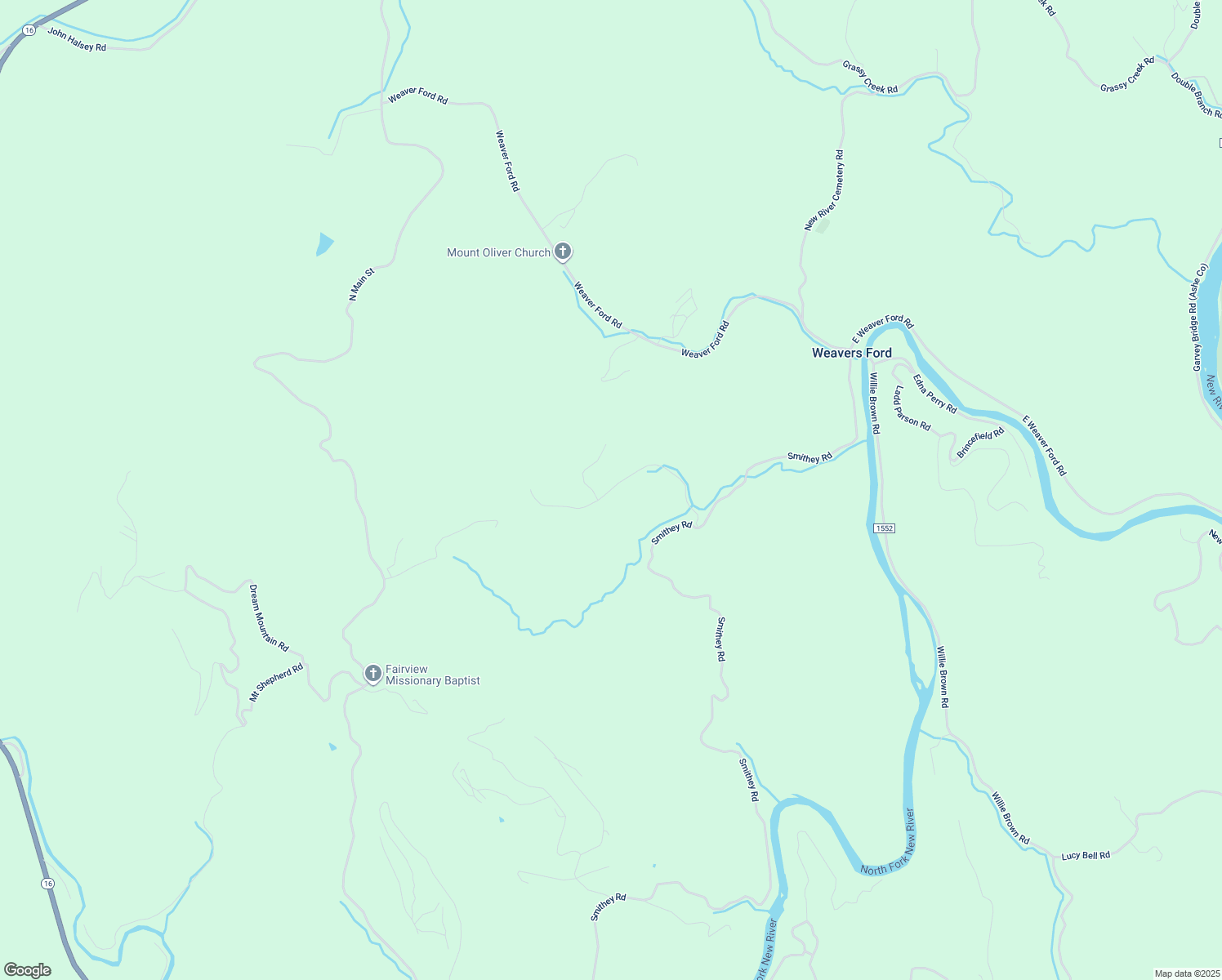 map of restaurants, bars, coffee shops, grocery stores, and more near George West Road in Grassy Creek