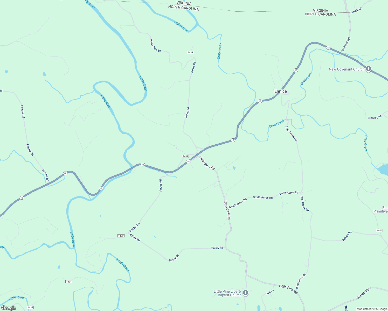 map of restaurants, bars, coffee shops, grocery stores, and more near 200 Jarvis Road in Ennice