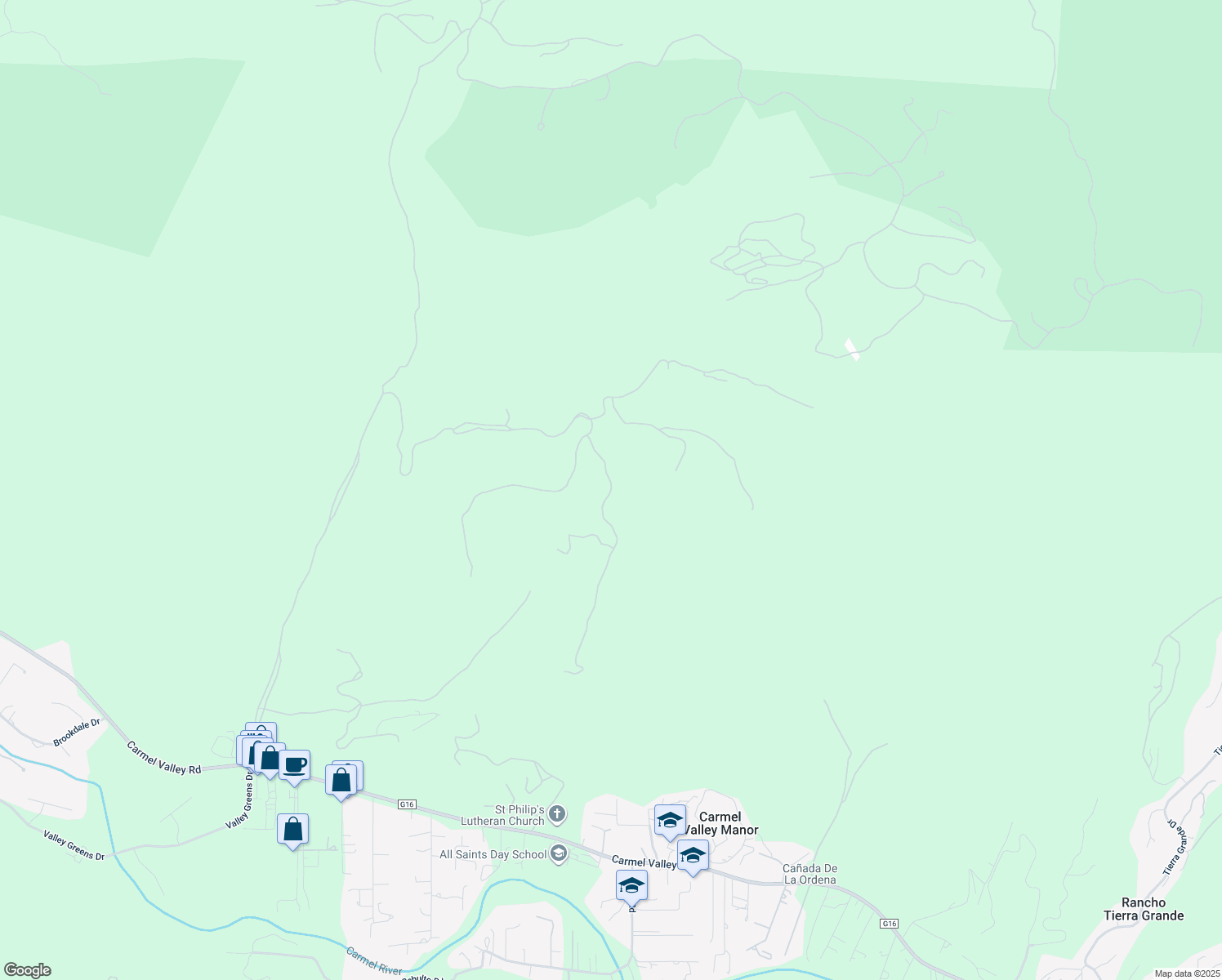 map of restaurants, bars, coffee shops, grocery stores, and more near 51 Marguerite in Carmel-by-the-Sea
