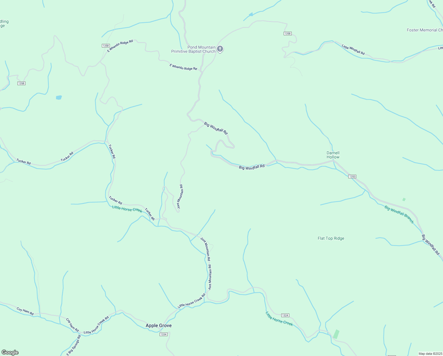 map of restaurants, bars, coffee shops, grocery stores, and more near 1892 Jont Mountain Road in Lansing