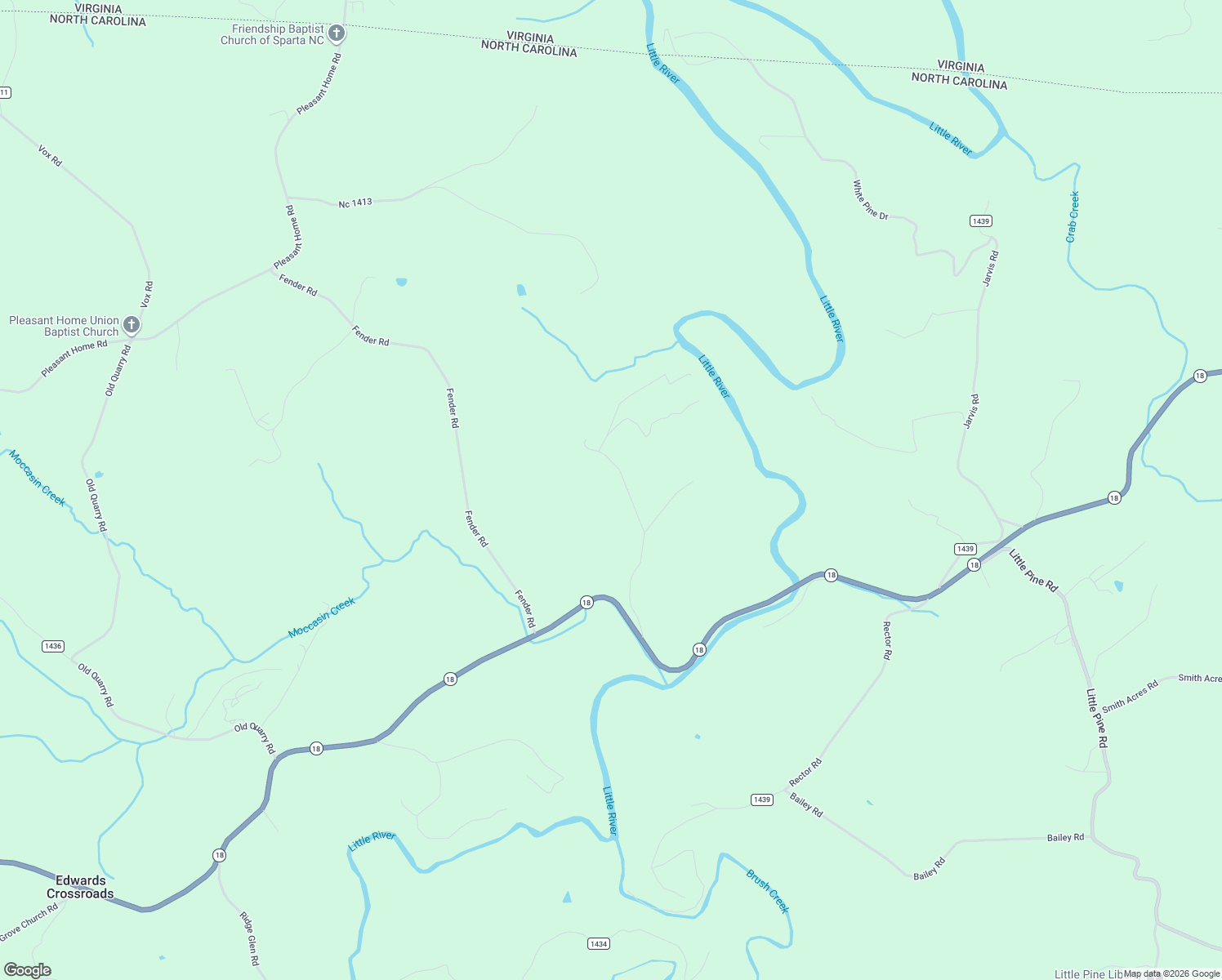 map of restaurants, bars, coffee shops, grocery stores, and more near 459 Edwards Road in Ennice
