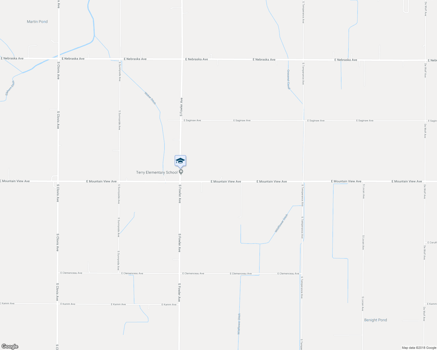 map of restaurants, bars, coffee shops, grocery stores, and more near 6296 East Mountain View Avenue in Selma