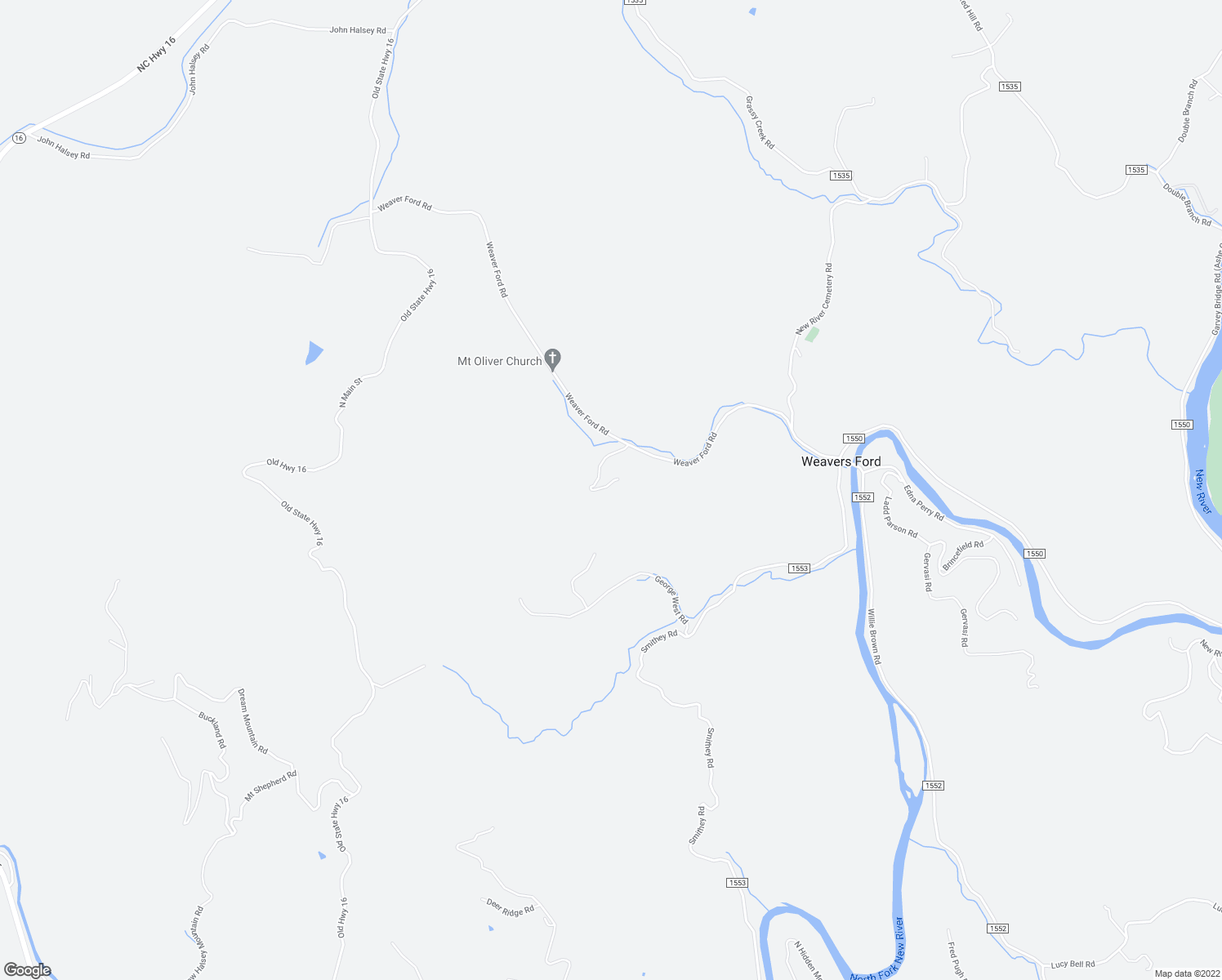 map of restaurants, bars, coffee shops, grocery stores, and more near 427 Conley Hamm Road in Grassy Creek