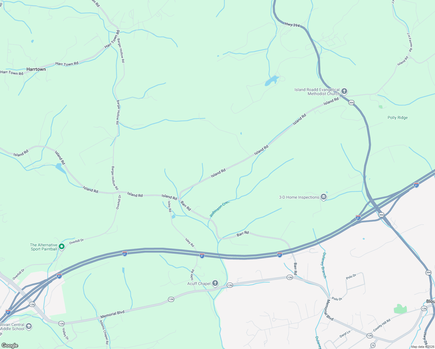 map of restaurants, bars, coffee shops, grocery stores, and more near 2144-2398 Island Rd in Blountville