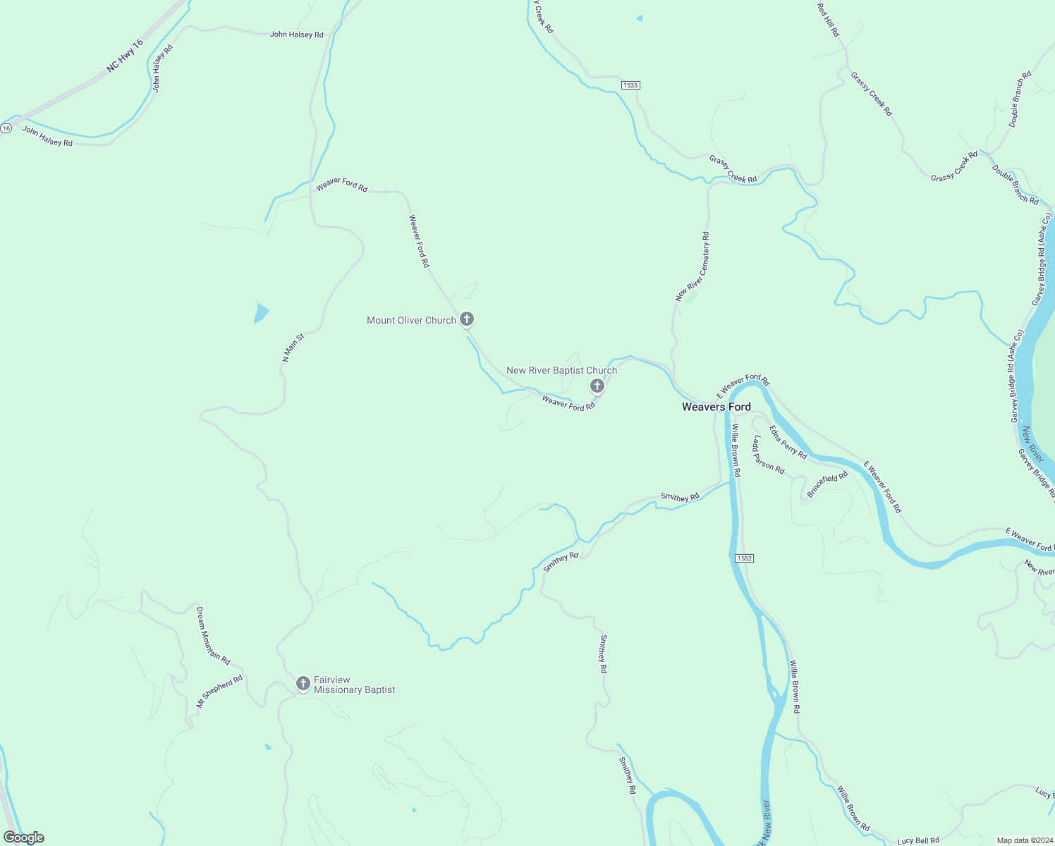 map of restaurants, bars, coffee shops, grocery stores, and more near 427 Conley Hamm Road in Grassy Creek