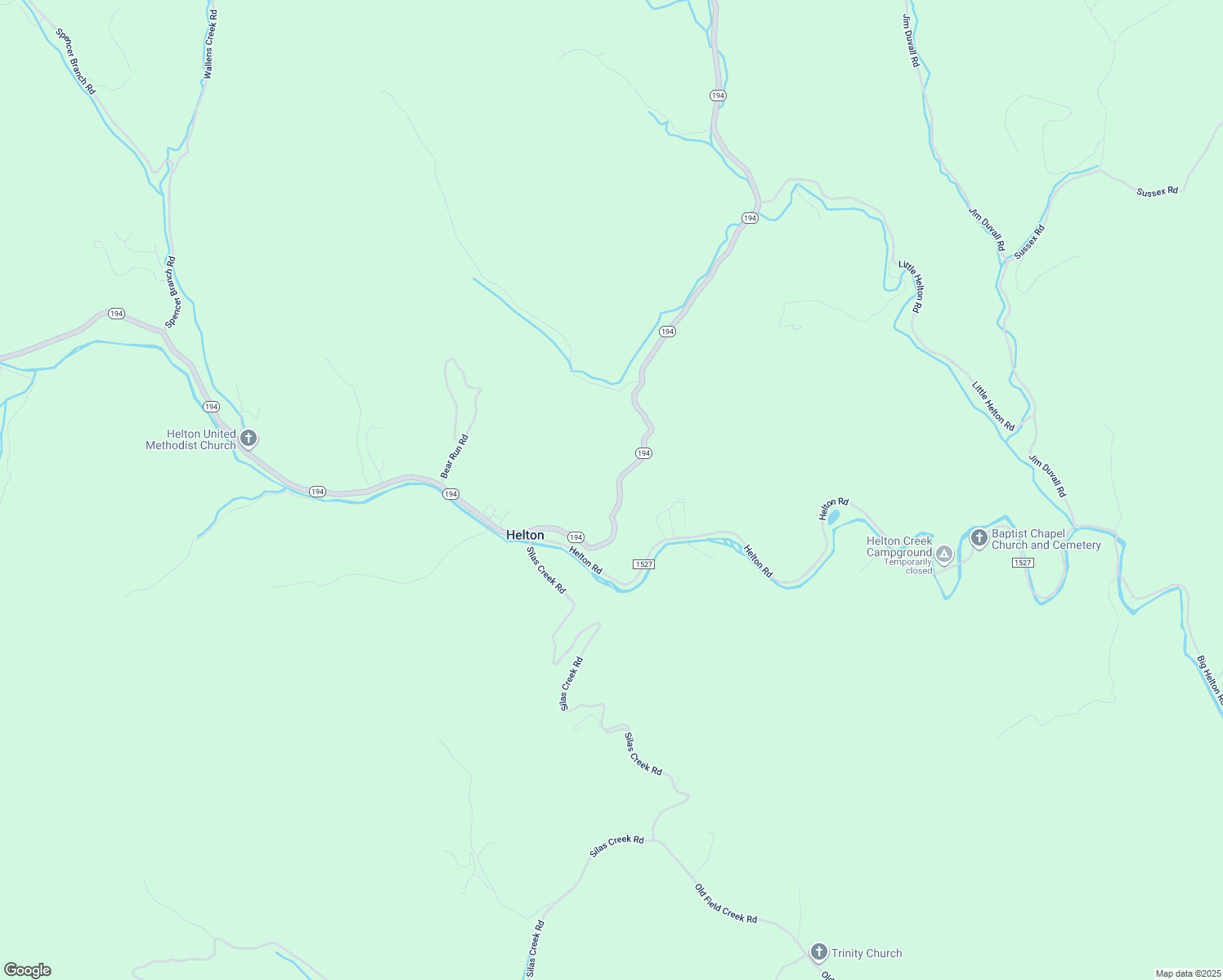 map of restaurants, bars, coffee shops, grocery stores, and more near 16709 North Carolina 194 in Grassy Creek