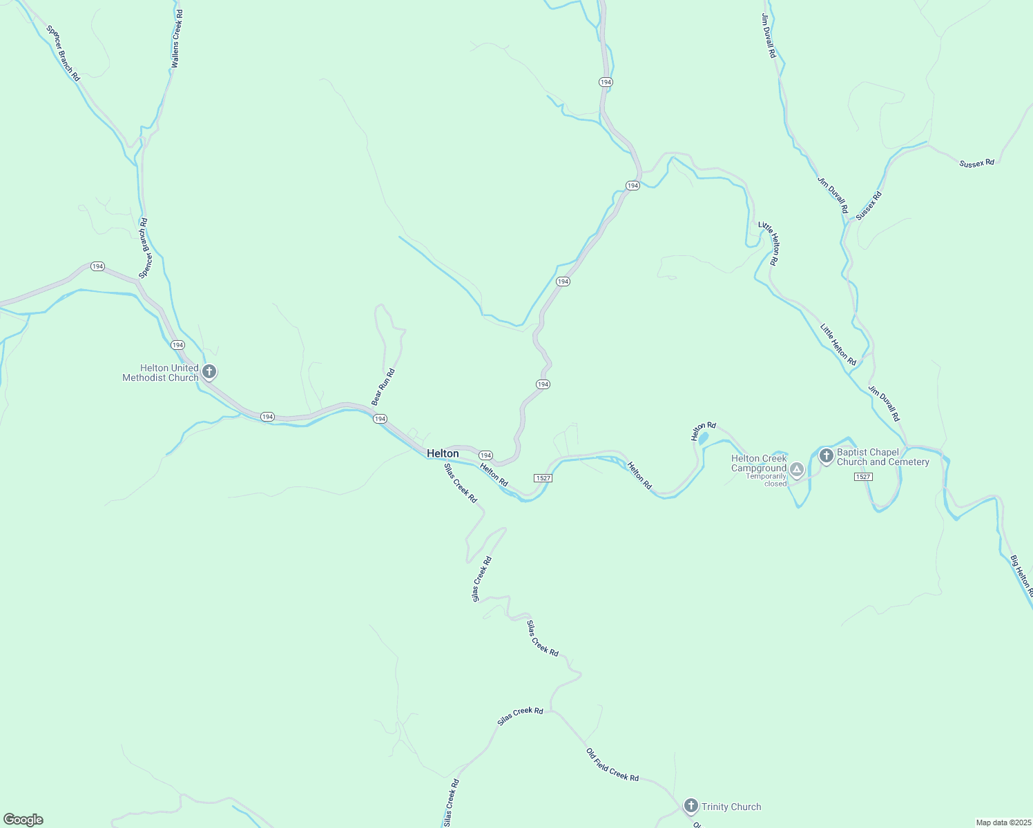 map of restaurants, bars, coffee shops, grocery stores, and more near 16709 North Carolina 194 in Grassy Creek