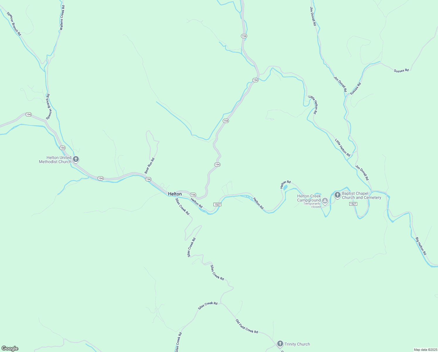 map of restaurants, bars, coffee shops, grocery stores, and more near 16748 North Carolina 194 in Grassy Creek