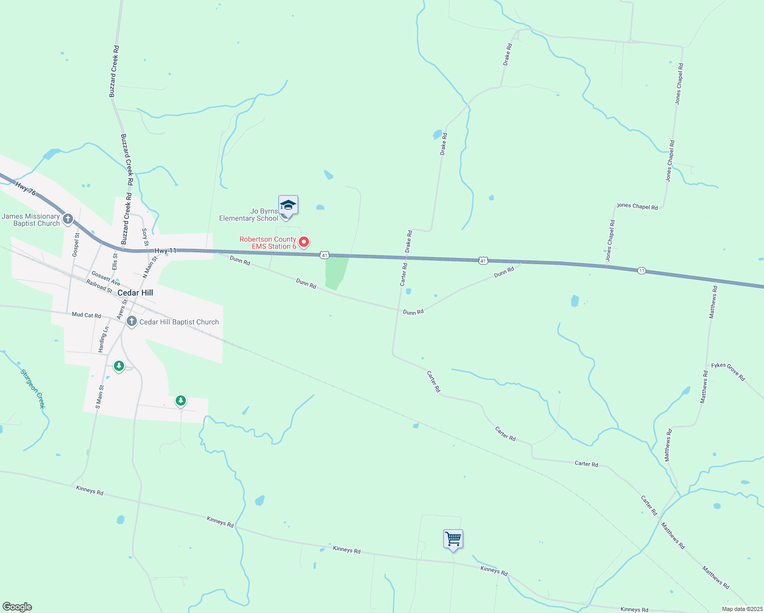 map of restaurants, bars, coffee shops, grocery stores, and more near 3472 Dunn Road in Cedar Hill