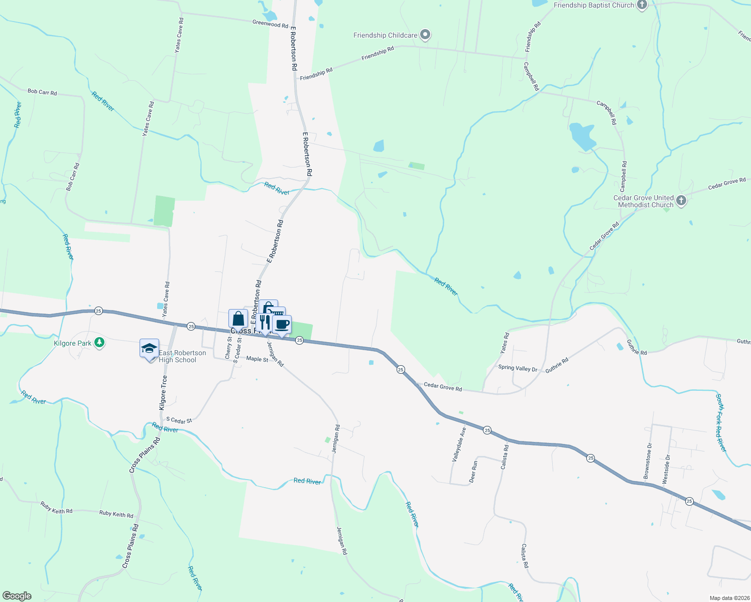 map of restaurants, bars, coffee shops, grocery stores, and more near 3032 Meadowview Court in Cross Plains