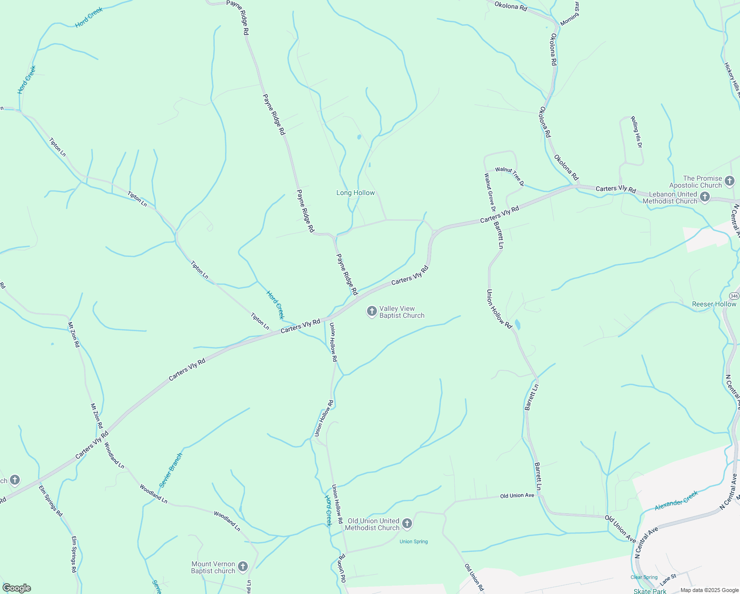 map of restaurants, bars, coffee shops, grocery stores, and more near 3726 Carters Valley Road in Church Hill