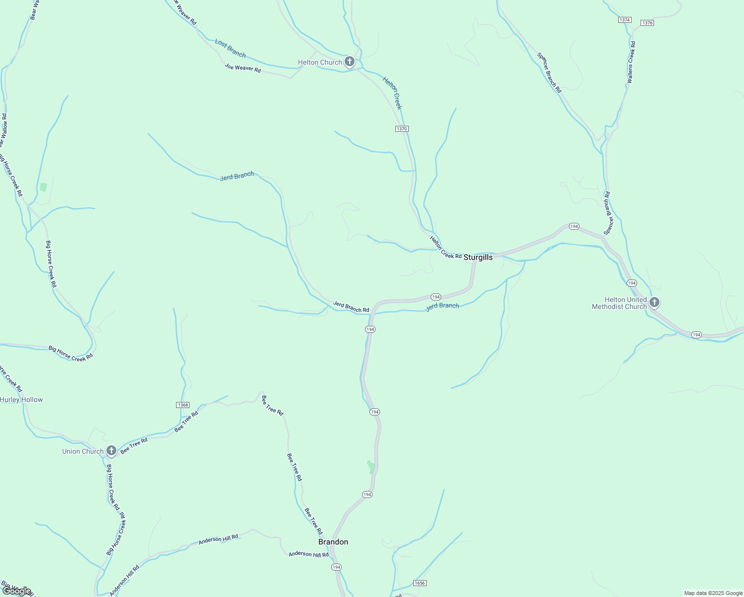 map of restaurants, bars, coffee shops, grocery stores, and more near 13593 North Carolina 194 in Lansing