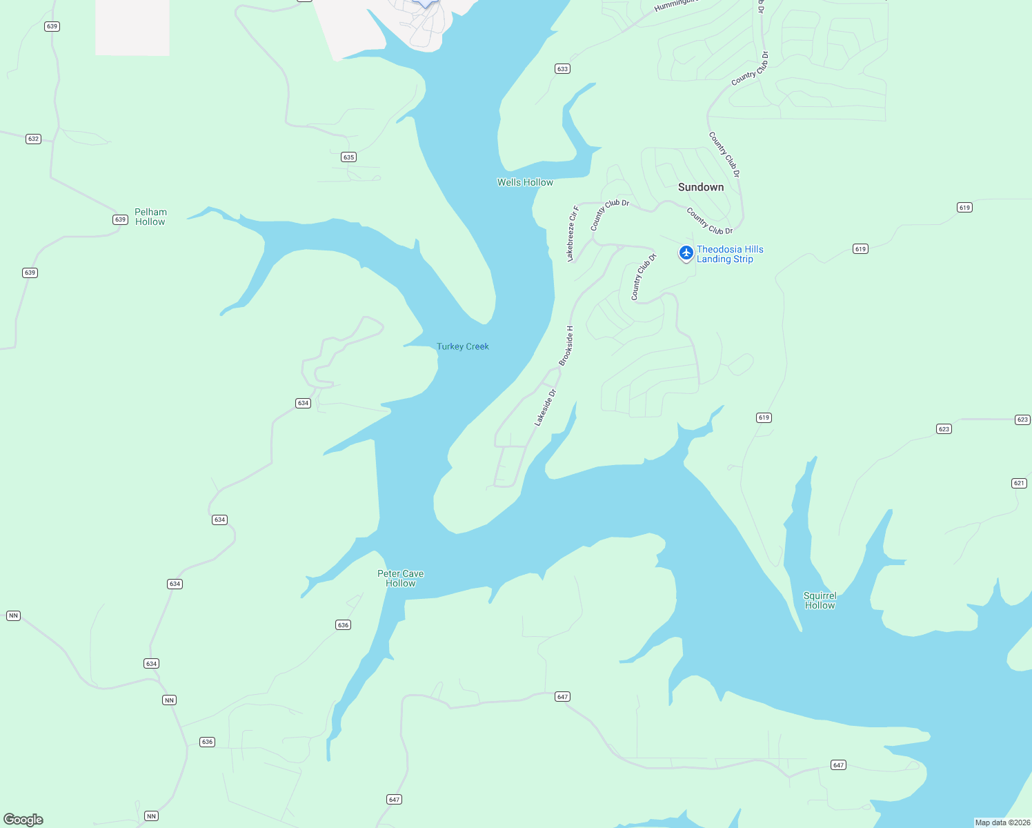 map of restaurants, bars, coffee shops, grocery stores, and more near 23 Robin Road in Theodosia