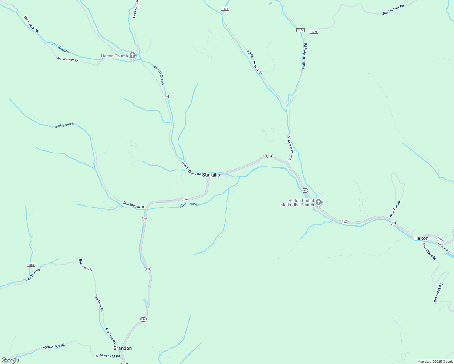 map of restaurants, bars, coffee shops, grocery stores, and more near 219 Old Helton School Road in Lansing