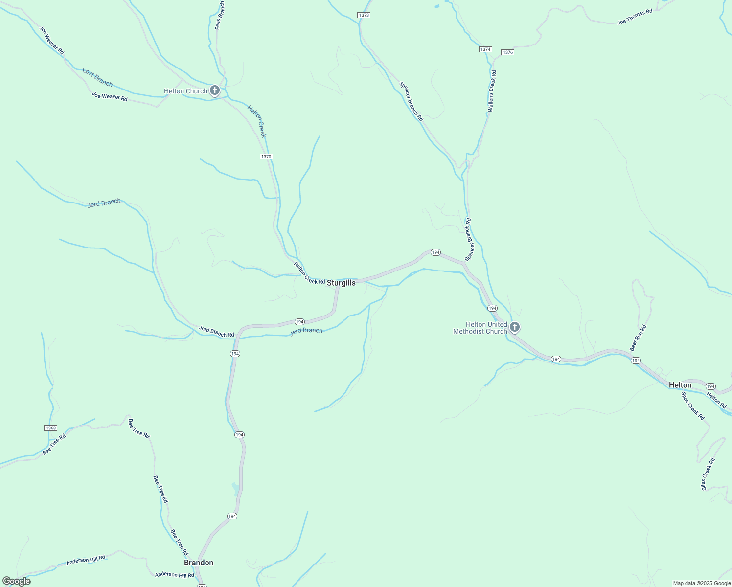 map of restaurants, bars, coffee shops, grocery stores, and more near 219 Old Helton School Road in Lansing