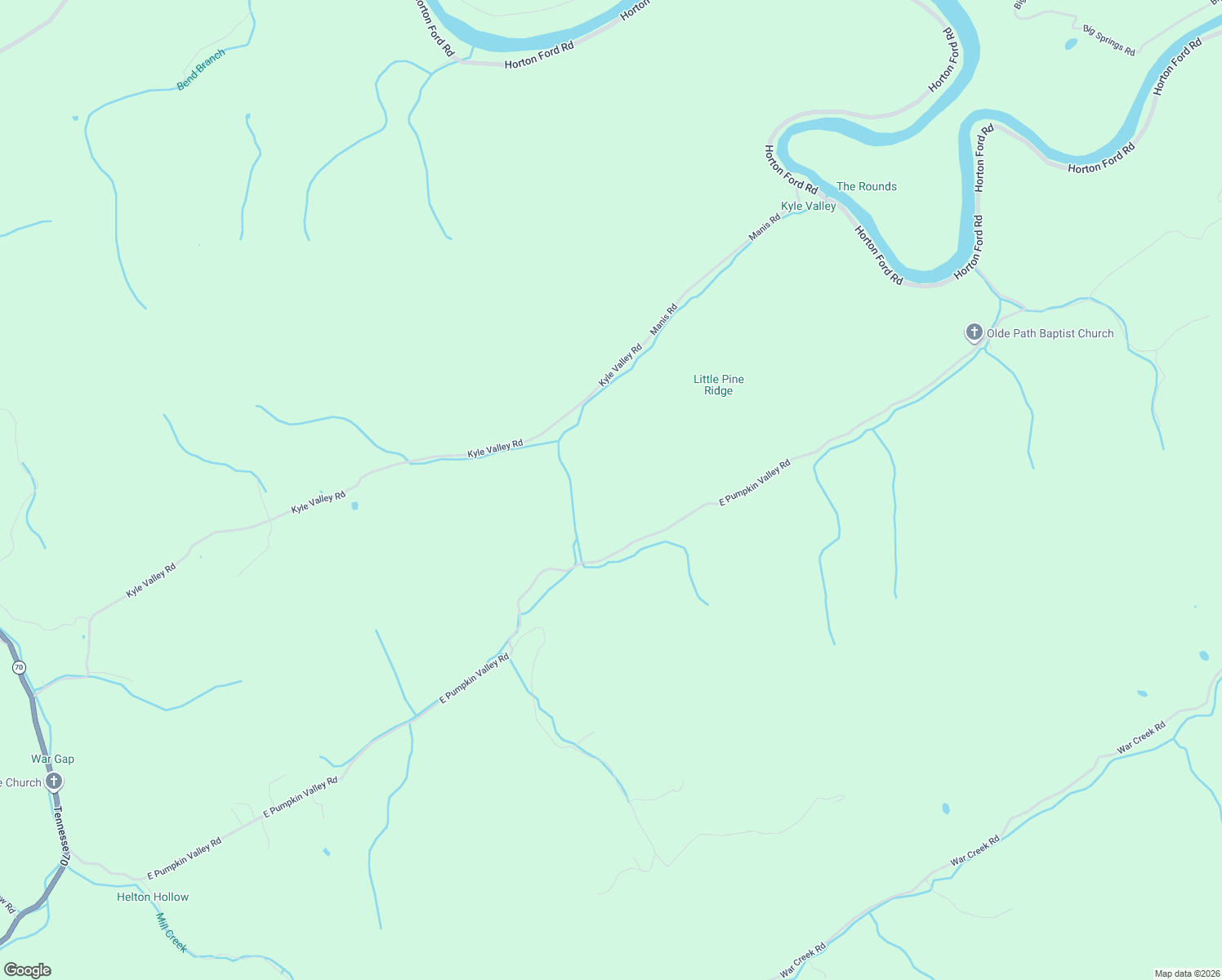 map of restaurants, bars, coffee shops, grocery stores, and more near 573 East Pumpkin Valley Road in Eidson