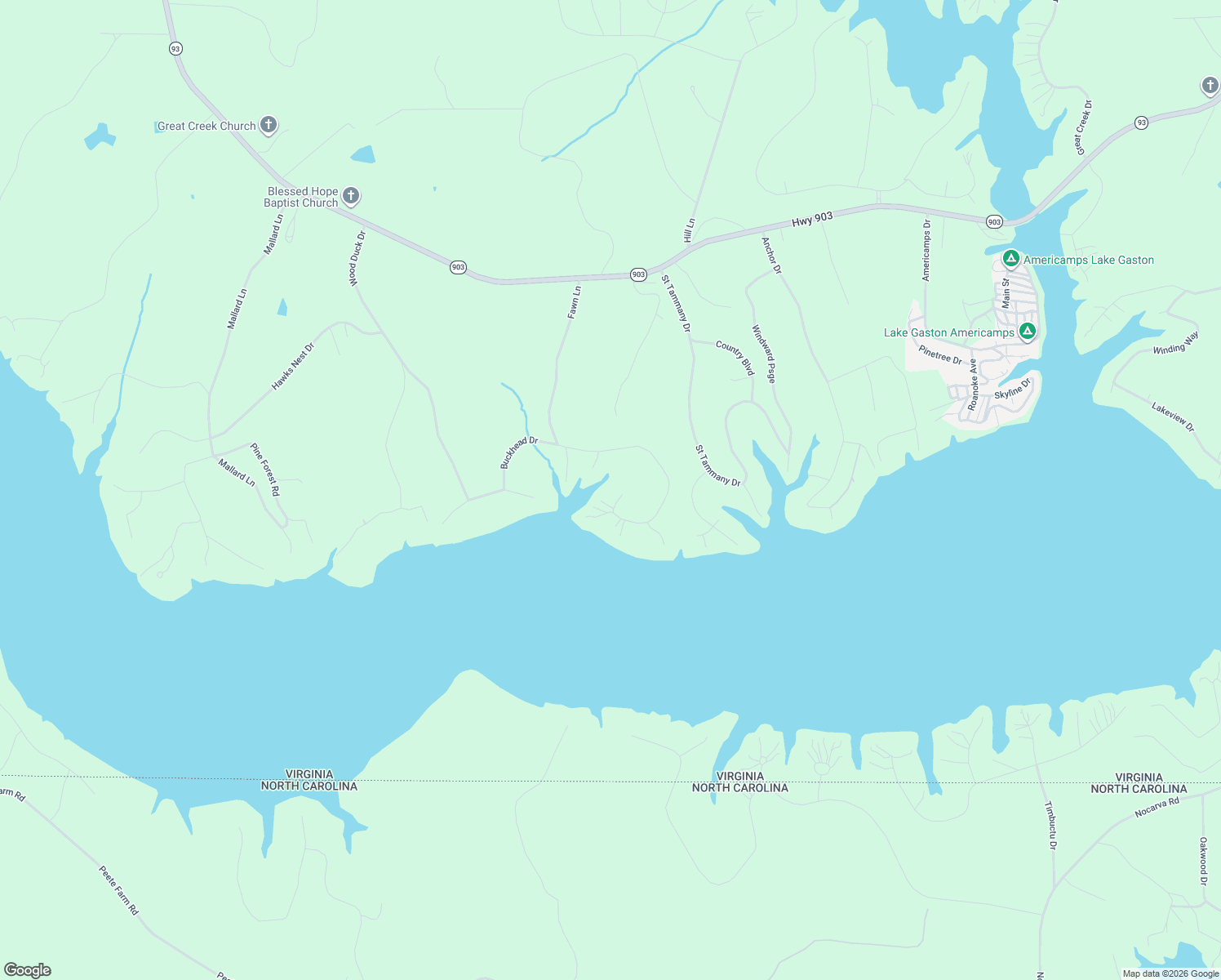 map of restaurants, bars, coffee shops, grocery stores, and more near 945 Buckhead Drive in Bracey