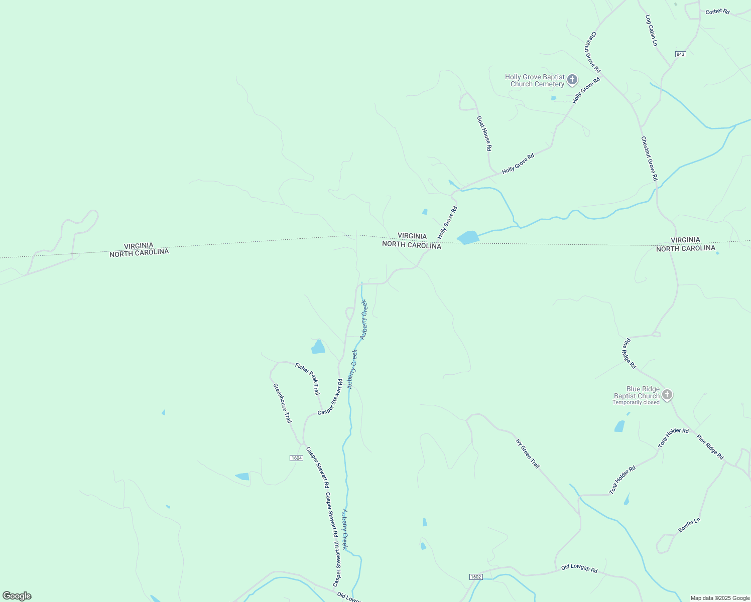 map of restaurants, bars, coffee shops, grocery stores, and more near Appaloosa Trail in Surry County