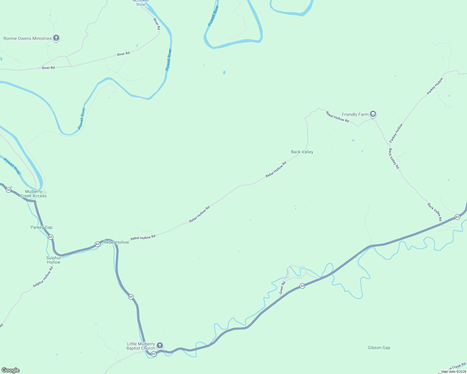 map of restaurants, bars, coffee shops, grocery stores, and more near 2371 Rebel Hollow Road in Tazewell