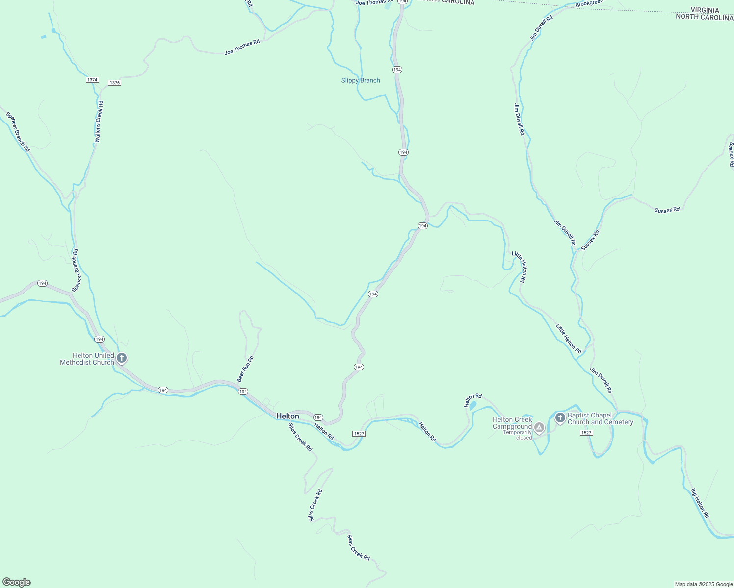 map of restaurants, bars, coffee shops, grocery stores, and more near 110 Ball Hollow Road in Grassy Creek