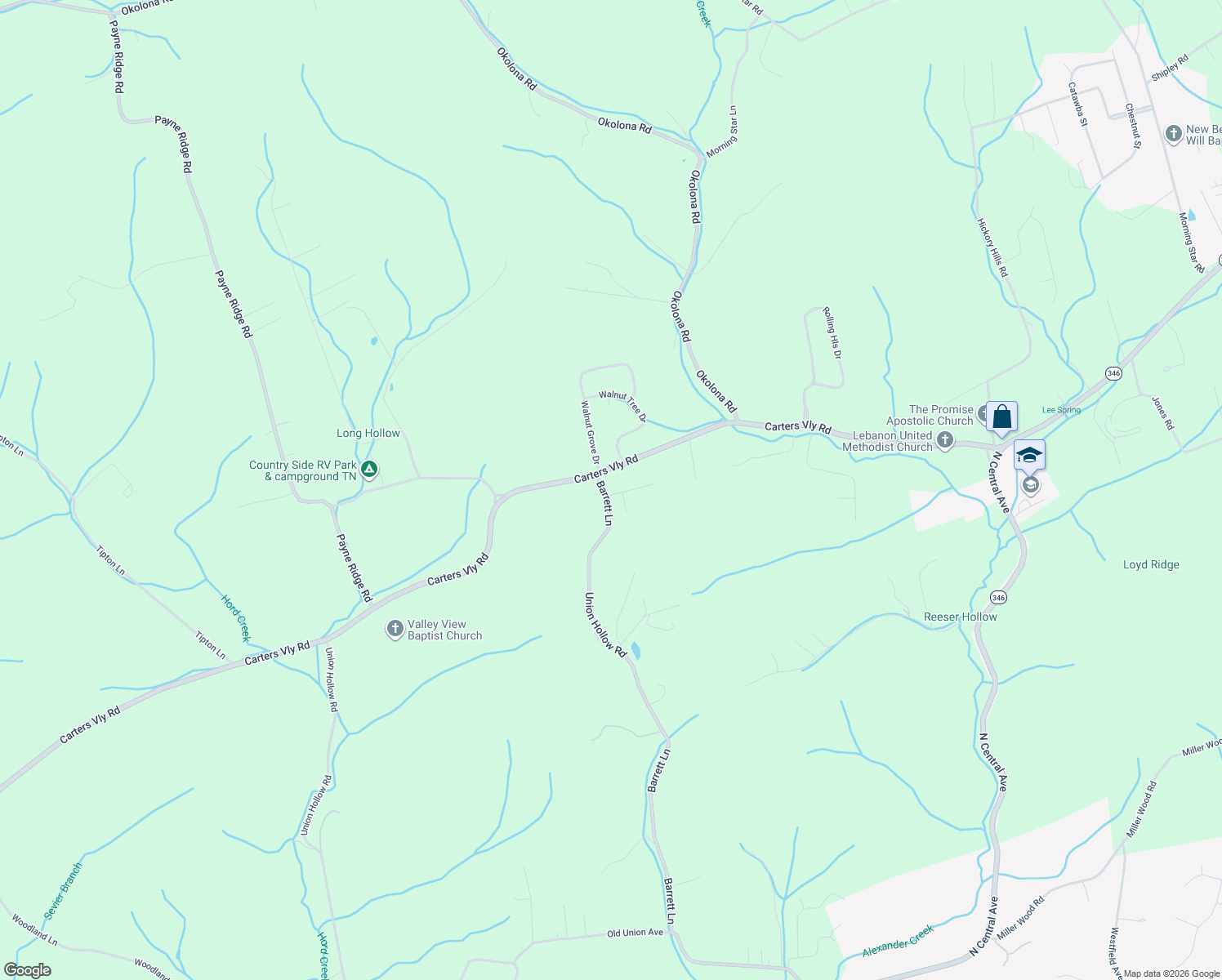 map of restaurants, bars, coffee shops, grocery stores, and more near 111 Barrett Lane in Church Hill