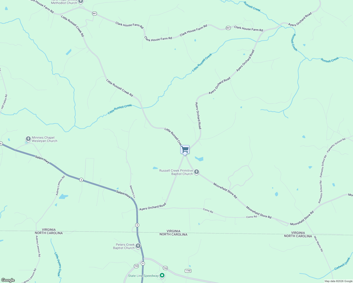 map of restaurants, bars, coffee shops, grocery stores, and more near 344 Ayers Orchard Road in Stuart