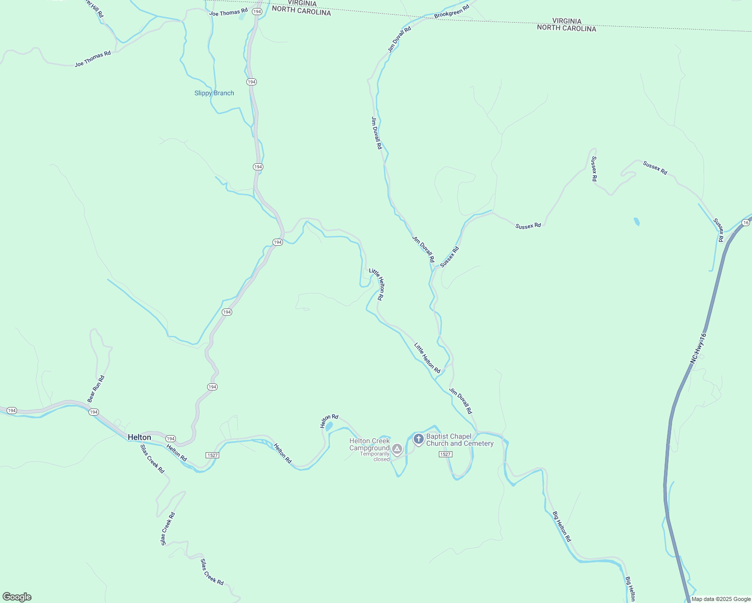 map of restaurants, bars, coffee shops, grocery stores, and more near 946 Little Helton Road in Grassy Creek